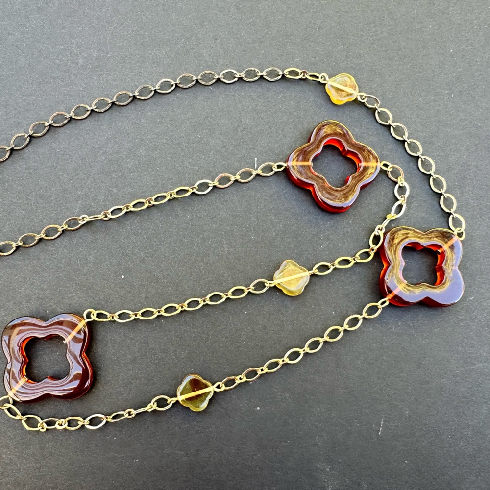Acrylic Clover Necklace